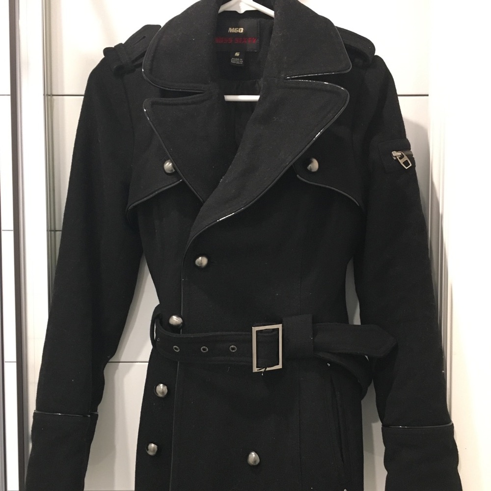 Miss Sixty black winter peacoat - size Small